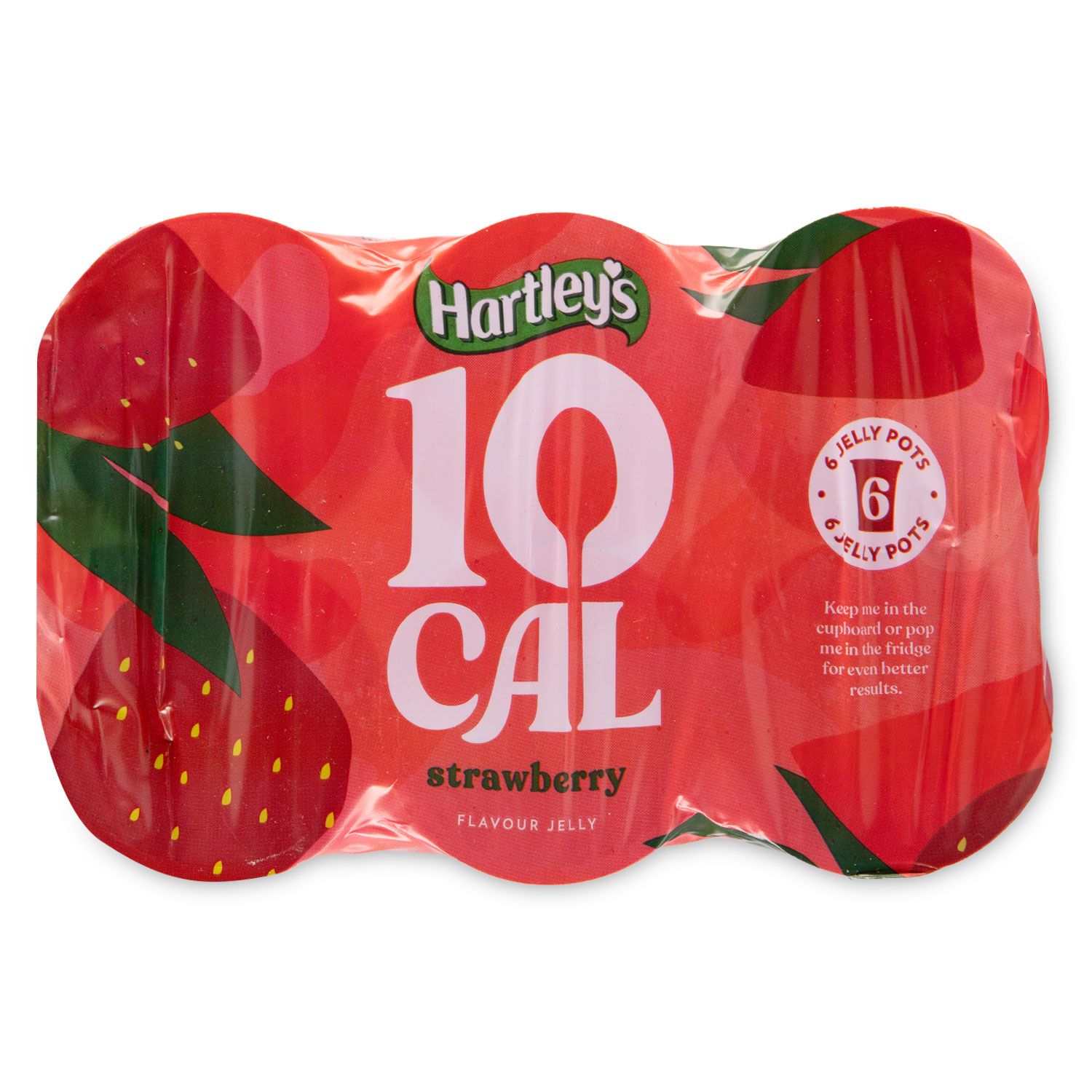 10 Cal Strawberry Flavour Jelly Pots (1.155kg) 6 X 175g Hartley's